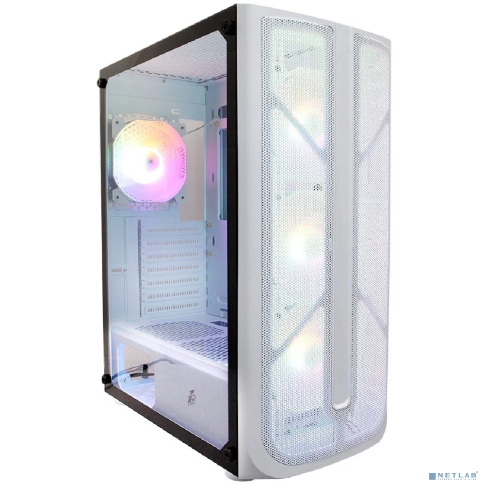 1STPLAYER FIREBASE X4 White / ATX, TG / 4x120mm LED fans inc. / X4-WH-4F1-W