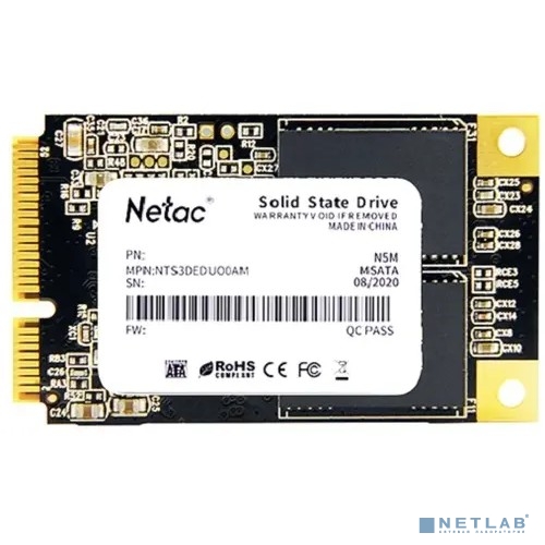 SSD mSATA Netac 2.0Tb N5M Series <NT01N5M-002T-M3X> Retail (SATA3, up to 560/520MBs, 3D NAND, 1120TBW)