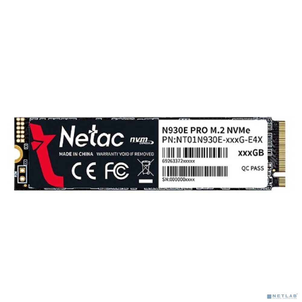 Накопитель SSD Netac PCI-E 3.0 256Gb NT01N930E-256G-E4X(N) N930E Pro M.2 2280