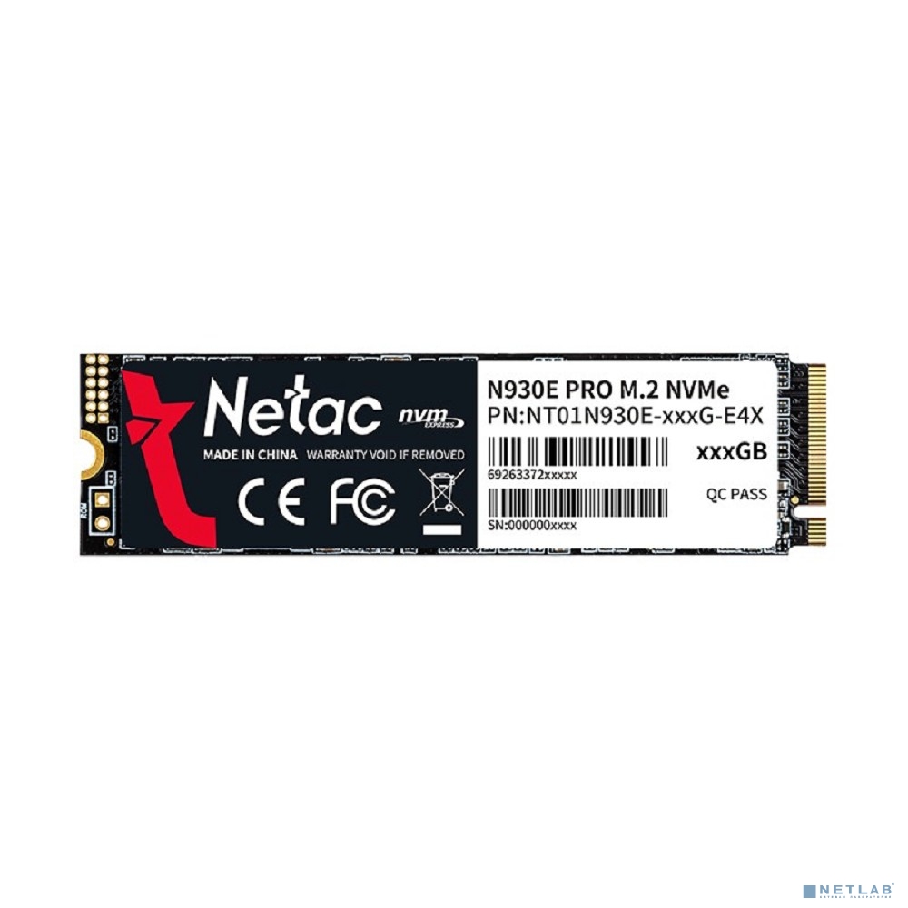 Накопитель SSD Netac PCI-E 3.0 512Gb NT01N930E-512G-E4X N930E Pro M.2 2280