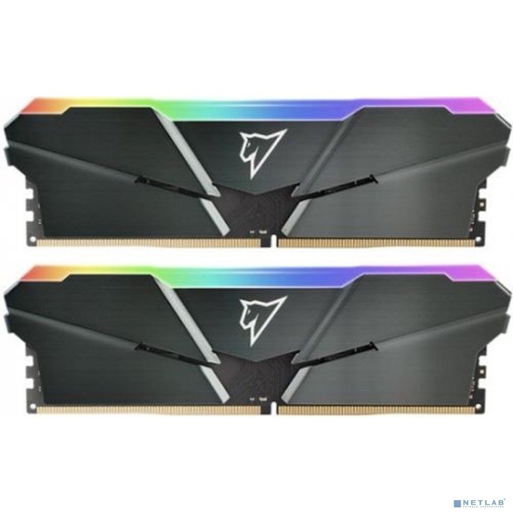 Модуль памяти Netac Shadow RGB DDR4-3200 16Gb (8Gb x 2) C16 Grey