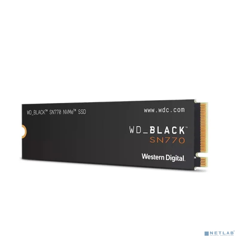 WD SSD Black SN770 NVMe, 2.0TB, M.2(22x80mm), NVMe, PCIe 4.0 x4, 3D TLC, R/W 5150/4850MB/s, IOPs 650 000/800 000, TBW 1200, DWPD 0.3 (12 мес.)