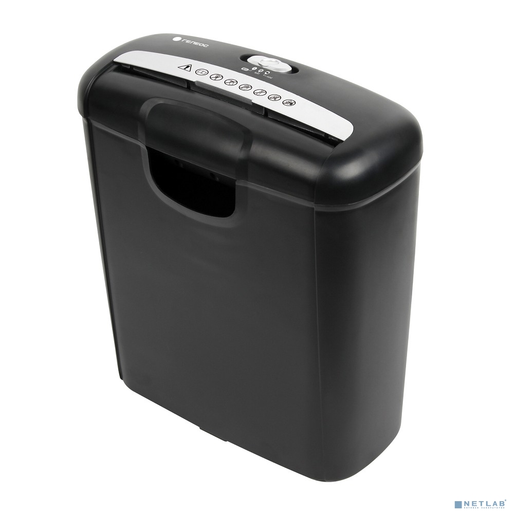 ГЕЛЕОС Уничтожитель документов УД10-2, DIN P-2 (2 ур-нь секр.), полоса 5,8мм, 6-8 лист (70г/м2), пл.карты/скобы, 10 литров