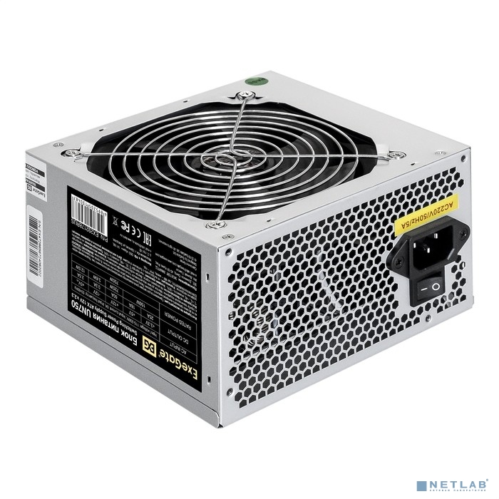 Exegate EX292178RUS-PC Блок питания 750W ExeGate UN750 (ATX, PC, 12cm fan, 24pin, 4+4pin, 2xPCI-E, 5xSATA, 3xIDE, кабель 220V в комплекте)