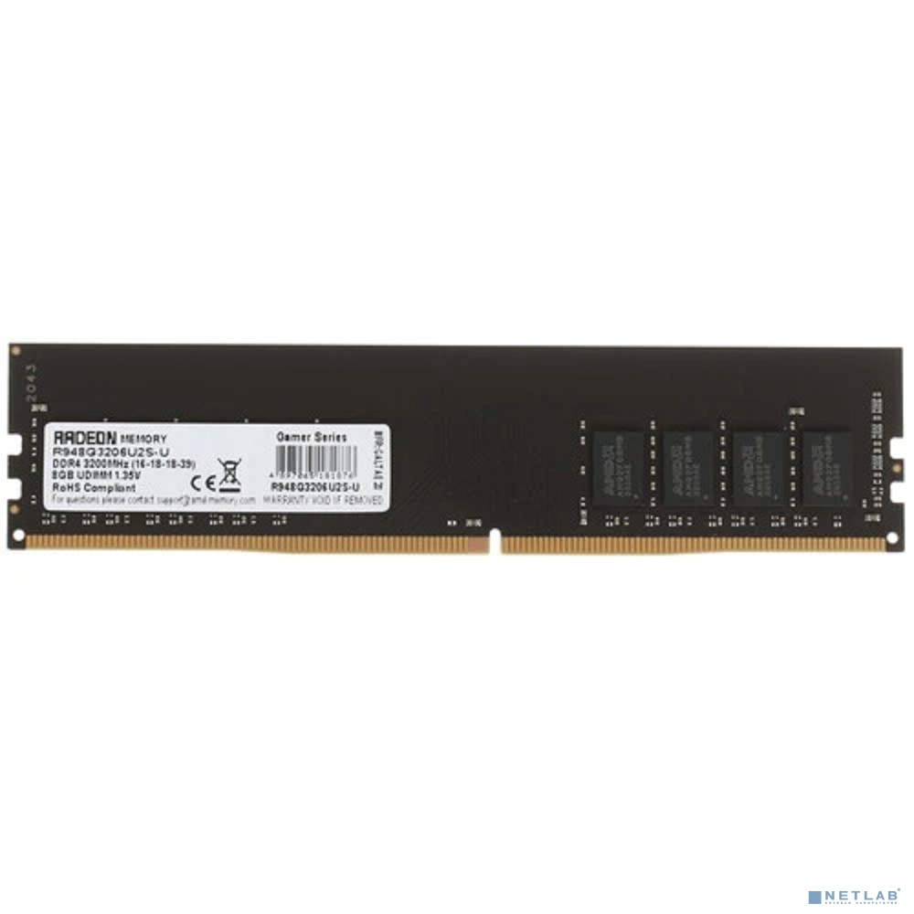AMD DDR4 DIMM 8GB Gamer Series R948G3206U2S-U 3200, Ret