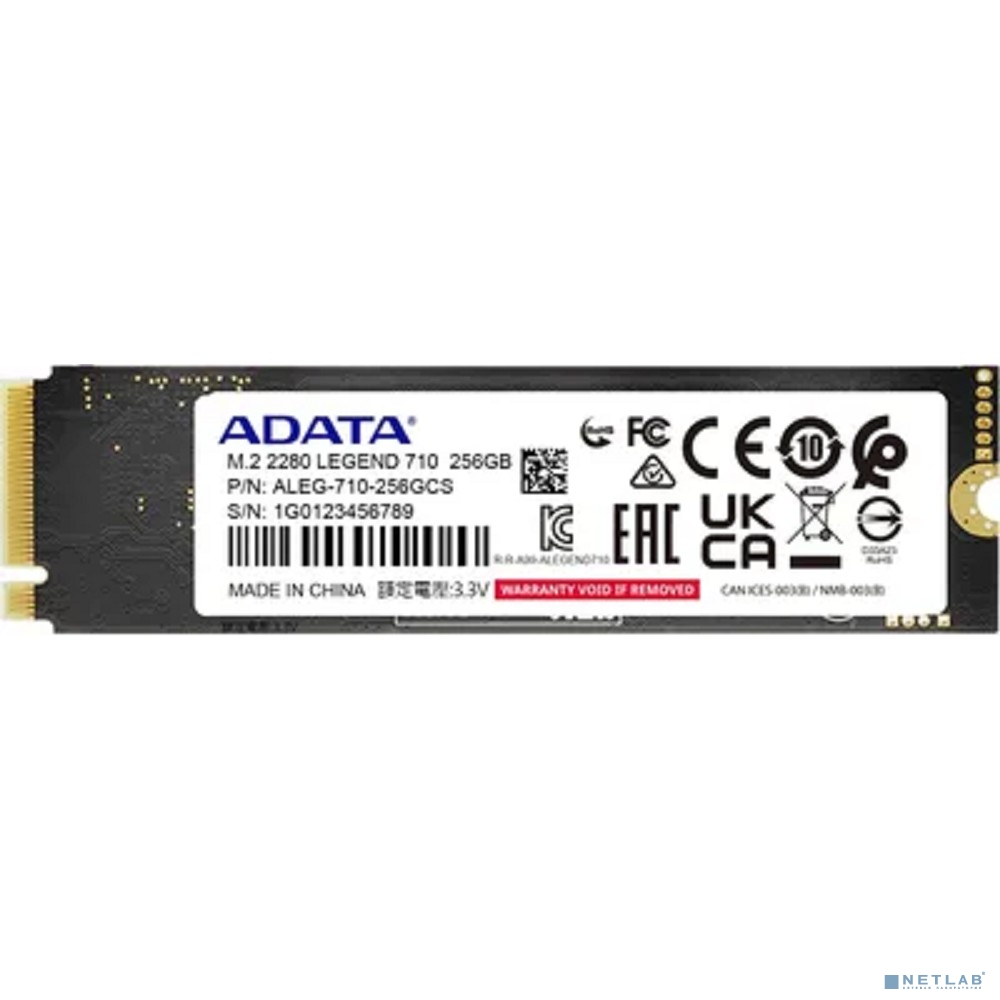 A-DATA SSD 256GB LEGEND 710 M.2 2280 ALEG-710-256GCS PCIe Gen3x4 with NVMe
