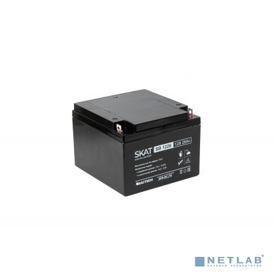 АКБ БАСТИОН SKAT SB 1226 AGM 12V 26Ач I зар.7,8А, B1 (под болт М5) гарантия 18 мес (2537)