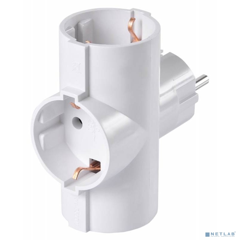 BURO Сетевой разветвитель 3 розетки (BU-PS3TG-W), белый (пакет ПЭ)