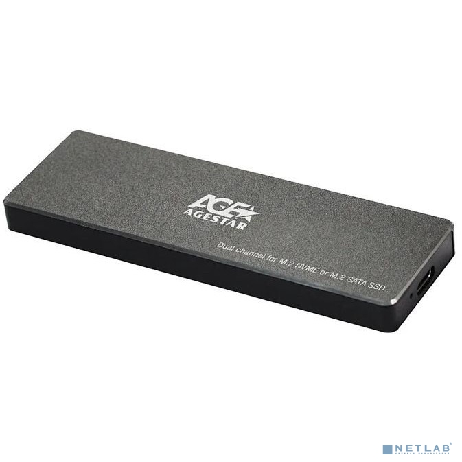 AgeStar 31UBVS6C Внешний корпус для SSD , черный