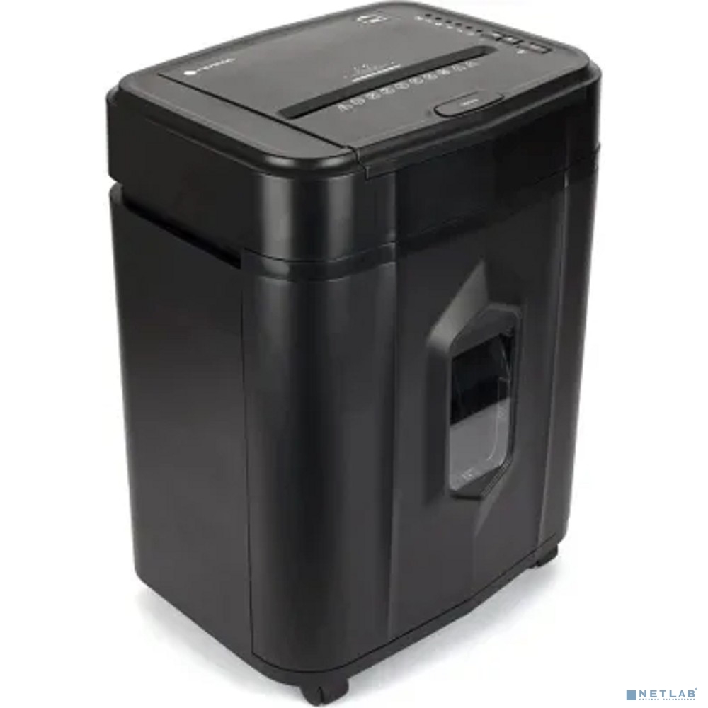 ГЕЛЕОС Уничтожитель документов АП23-4 черный с автоподачей (секр.P-4) перекрестный 145лист. 23лтр. скрепки скобы пл.карты