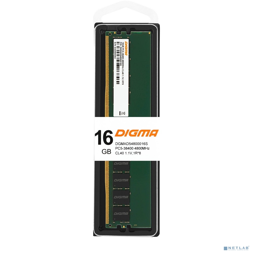 Digma 16GB DDR5 4800MHz DGMAD54800016S