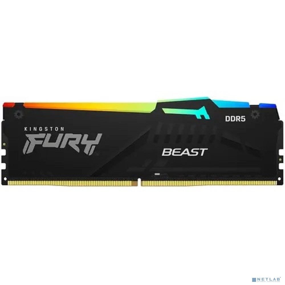 Kingston DDR5 16GB 5600 DIMM FURY Beast RGB XMP Gaming Memory KF556C40BBA-16