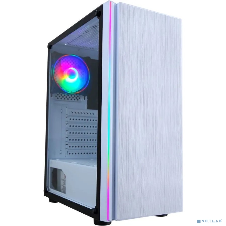 Корпус Formula CL-3302W RGB белый , Midi-Tower, без БП,ATX 2xUSB2.0 1xUSB3.0 audio bott PSU