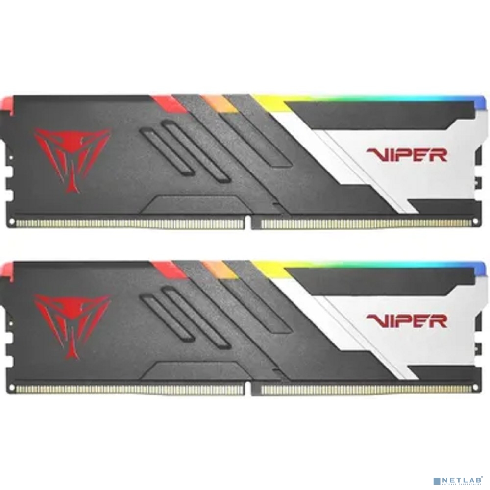 Память DDR5 2x32Gb 5200MHz Patriot PVVR564G520C40K Viper Venom RGB RTL Gaming PC5-41600 CL40 DIMM 288-pin 1.35В с радиатором Ret