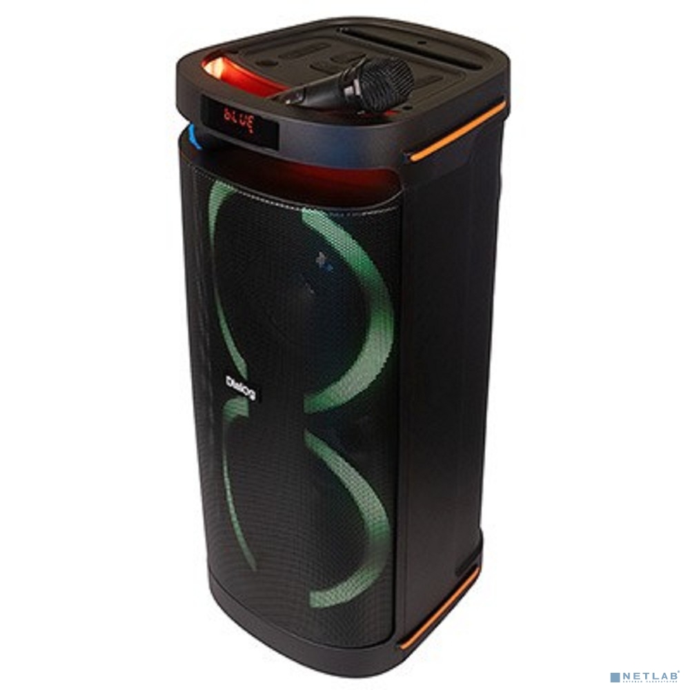 Dialog Oscar AO-300 - акустическая колонка 1.0, 80WRMS, Караоке с беспр. микр., BT+FM+USB+SD+LED