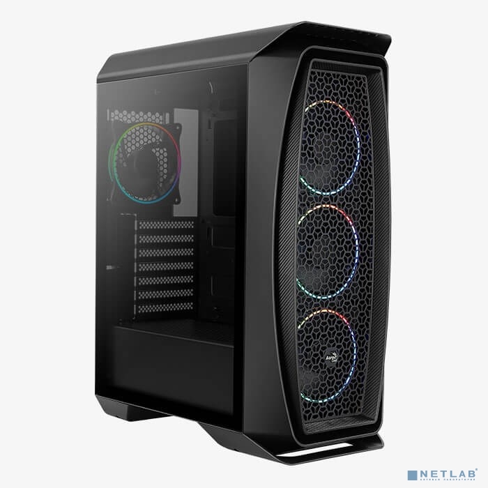 Корпус ATX Aerocool Aero One Eclipse-G-BK-v1, Midi-Tower, без БП, черный