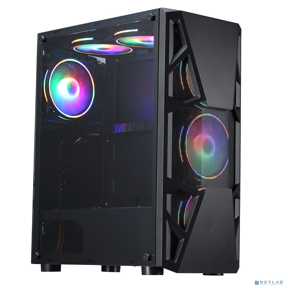 Корпус Formula CL-3303B RGB черный без БП ATX 6x120mm 2xUSB2.0 1xUSB3.0 audio bott PSU