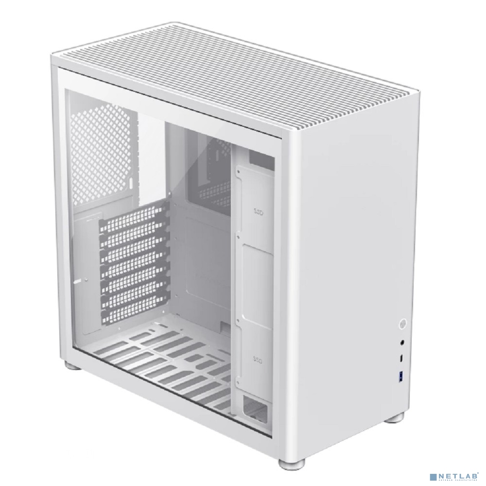 GameMax Корпус Spark Pro Full White без БП (Midi Tower, ATX, Белый., USB3.0+Type C, Зак. стекло)