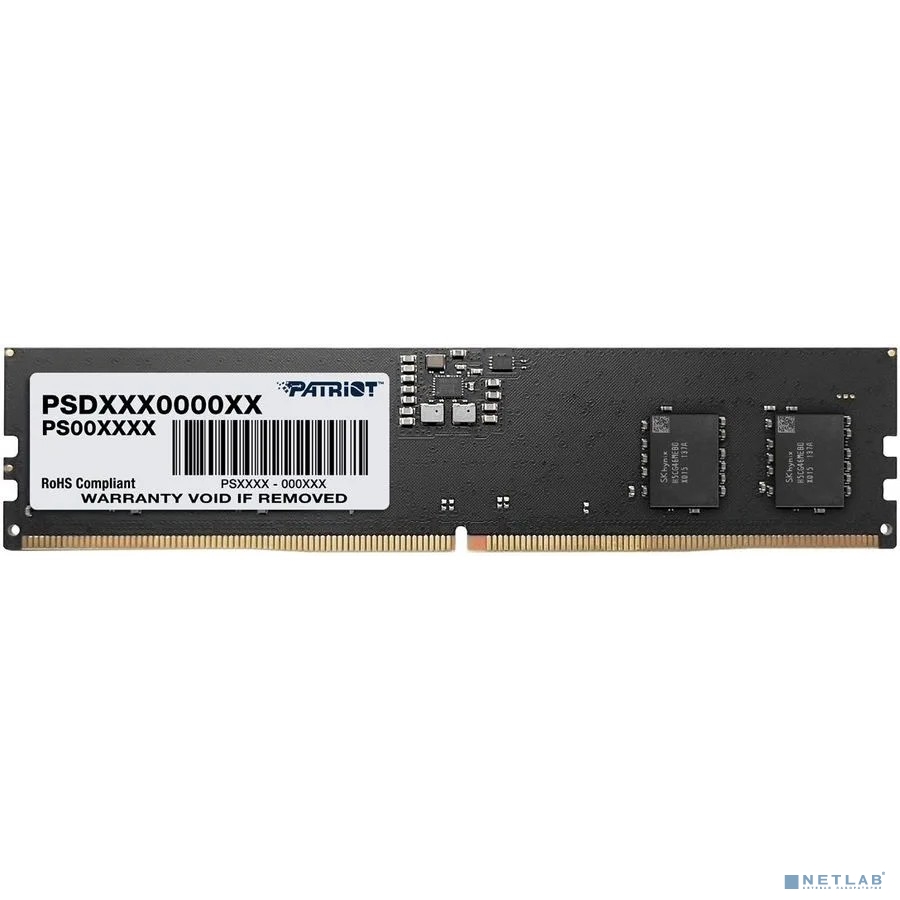 Память DDR5 32Gb 5600MHz Patriot PSD532G56002 Signature RTL PC5-44800 CL46 DIMM ECC 288-pin 1.1В dual rank Ret