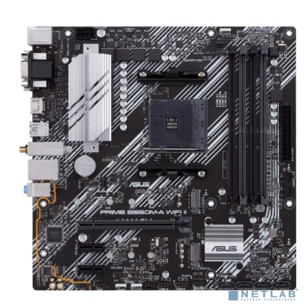 ASUS Prime B550M-A WiFi II B550 Socket AM4 4xDDR4, 4xSATA3, RAID, 2xM.2, 1xPCI-E16x, 6xUSB3.2, D-Sub, DVI-D, HDMI, WiFi, Glan, mATX