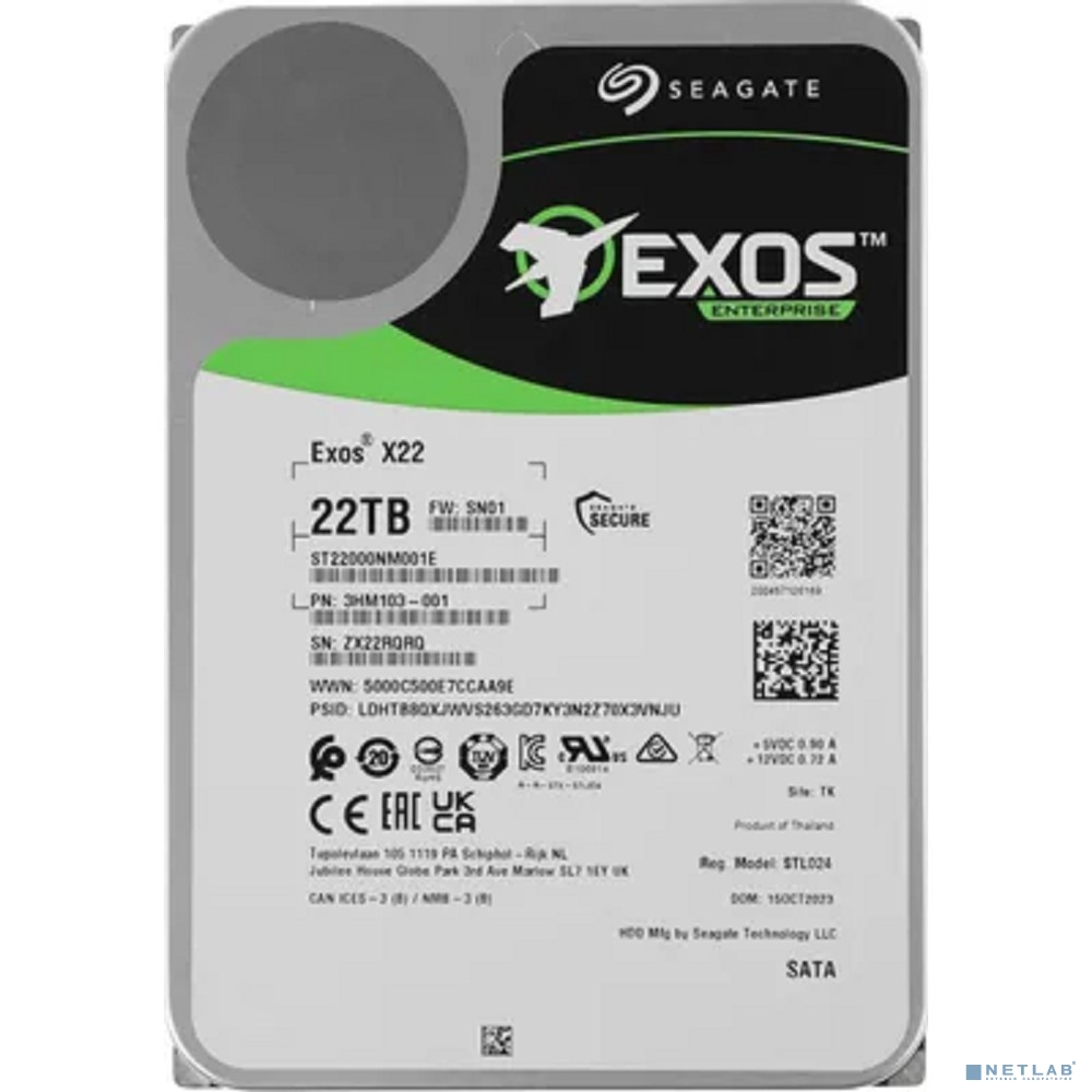 22TB Seagate Exos X22 (ST22000NM001E)