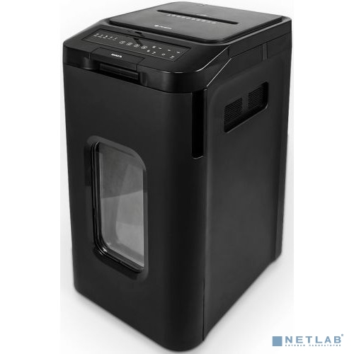 ГЕЛЕОС Уничтожитель документов АП55-5, DIN P-5 (5 ур-нь секр.), фрагмент 1,9х12мм, АВТОПОДАЧА 400 лист (70г/м2), пл.карты/скрепки/скобы, 55 литров