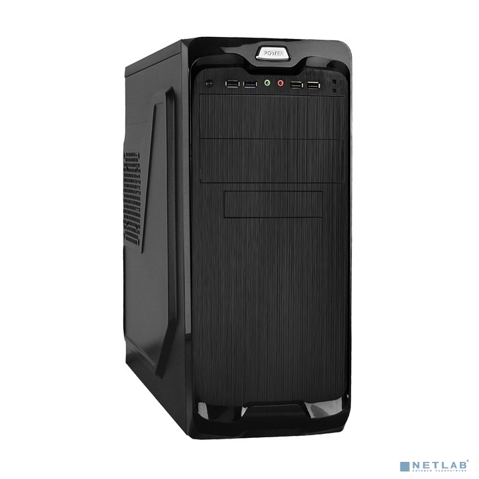 Exegate EX287030RUS Корпус Miditower UN-604-UN600 (ATX, БП UN600 с вент. 12см, 2*USB+2*USB3.0, аудио, черный)