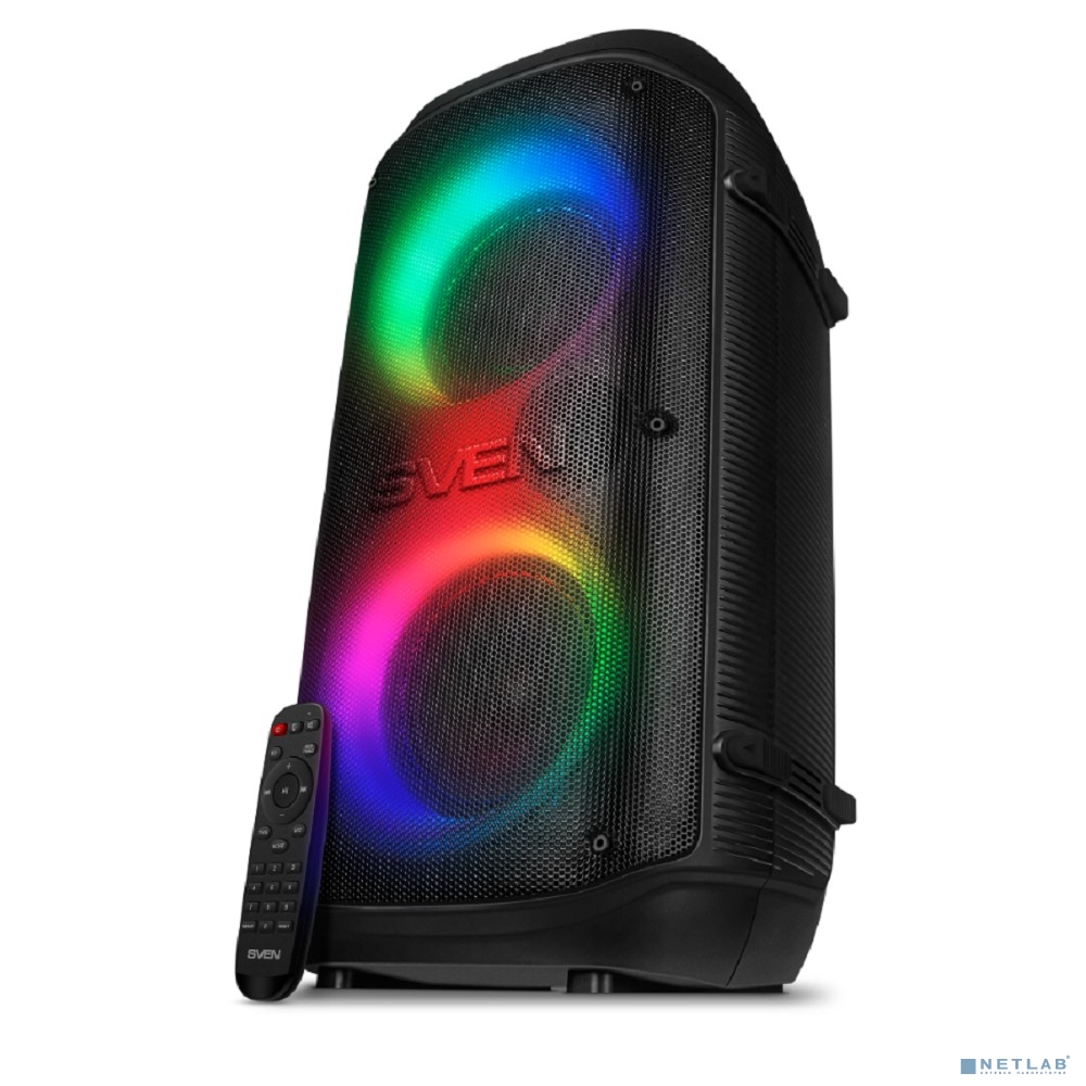 Портативная акустика 2.0 Sven PS-800 SV-021511 черная (100 Вт, TWS, BT, FM, USB, microSD, LED-диспле