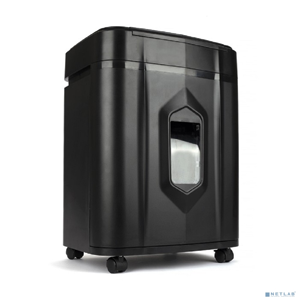 ГЕЛЕОС Уничтожитель документов АП20-4, DIN P-4 (4 ур-нь секр.), фрагмент 3,9х12мм, АВТОПОДАЧА 131 лист (70г/м2), пл.карты/скрепки/скобы, 20 литра