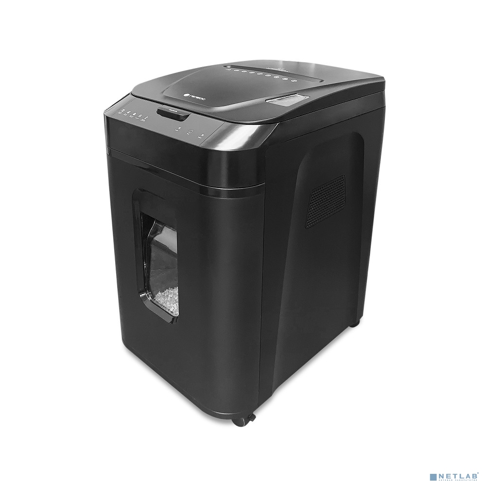 ГЕЛЕОС Уничтожитель документов АП40-4, DIN P-4 (4 ур-нь секр.), фрагмент 3,9х12мм, АВТОПОДАЧА 170 лист (70г/м2), пл.карты/скрепки/скобы, 37 литров