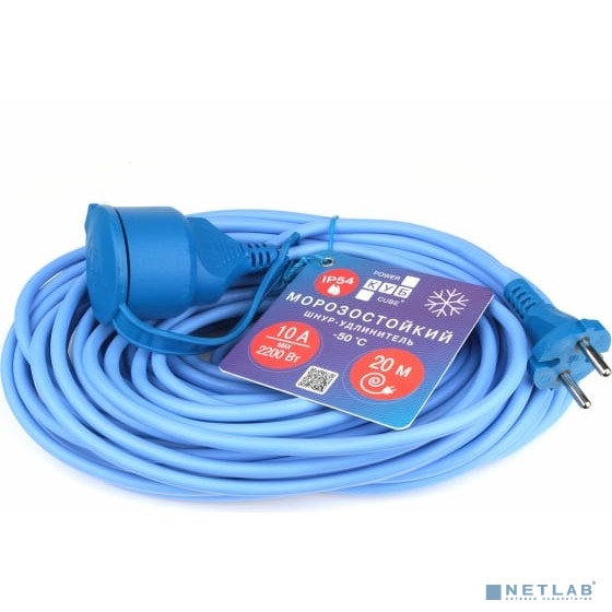 PowerCube Удлинитель мороз. в бухте (PC-1F-R-20(IP)) 20м, IP54, 1 розетка,10А