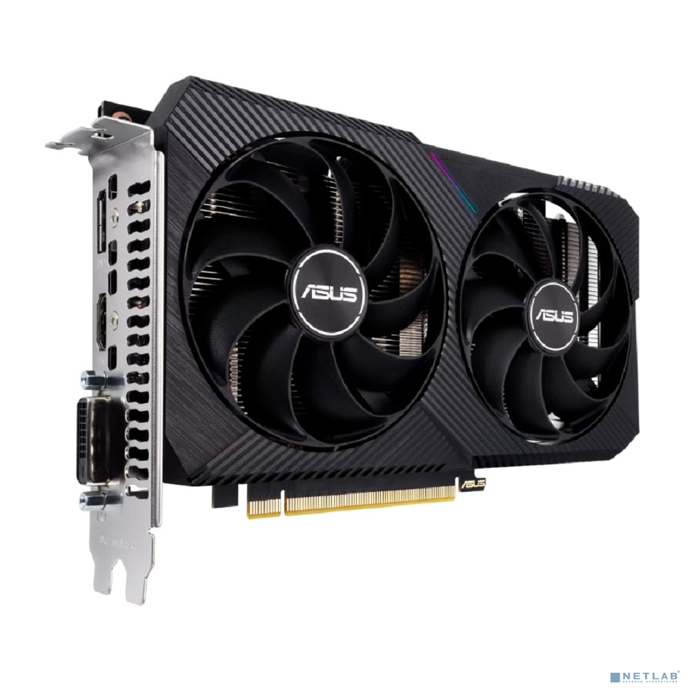 Видеокарта ASUS GeForce RTX3050 Dual V2 OC Edition 8GB GDDR6 128bit DP/DVI/HDMI (DUAL-RTX3050-O8G-V2) RTL