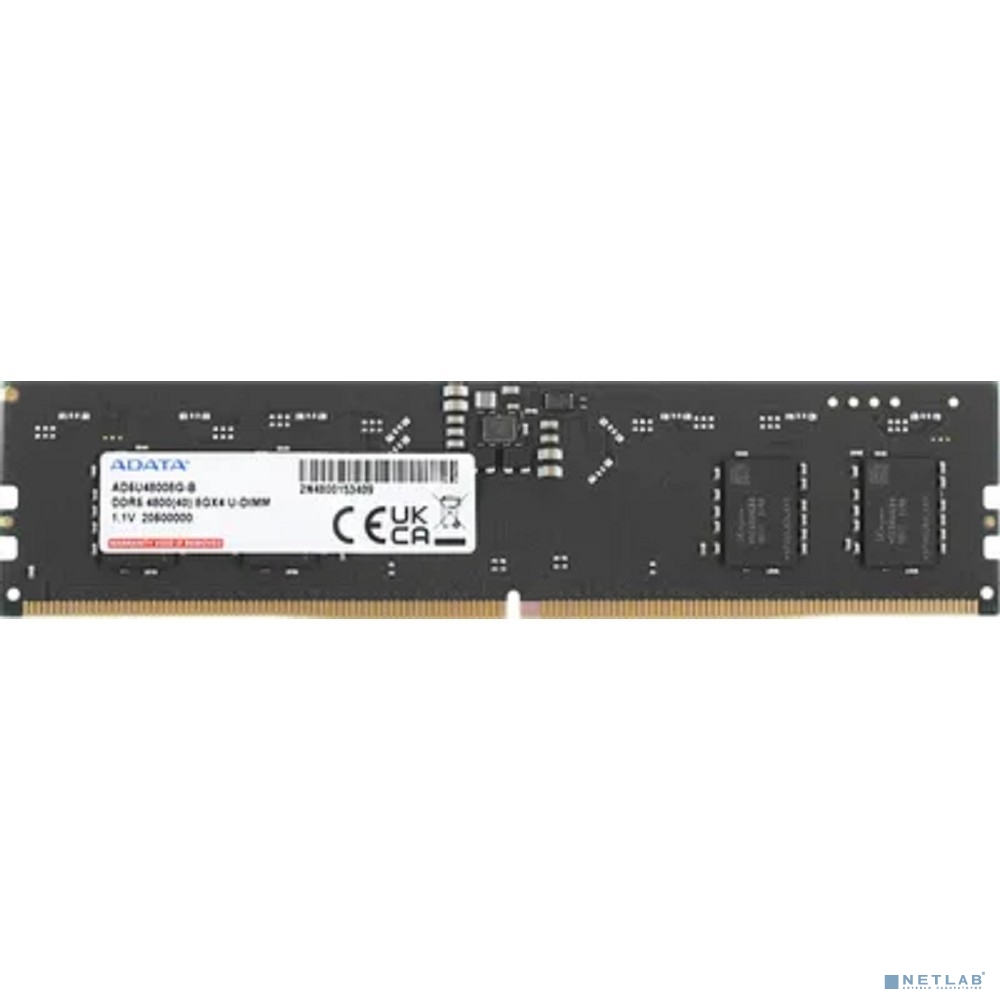 A-data DDR5 8GB 4800MHz AD5U48008G-B OEM PC5-38400 CL40 DIMM 288-pin 1.1В single rank OEM