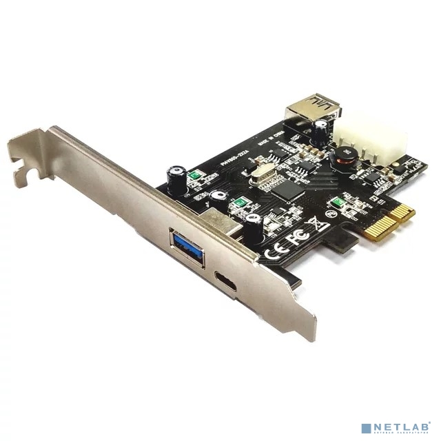 Controller ST-Lab, PCI-E x1, U-1330, 1+1 ext (USB3.1(A)/USB3.1(C) + 1int (USB3.1) ,+LP bracket) Ret