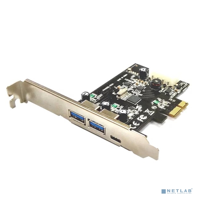 Controller ST-Lab, PCI-E x1, U-1340, 2 ext (USB3.1(A) + 1 ext (USB3.1(C) , +LP bracket) Ret