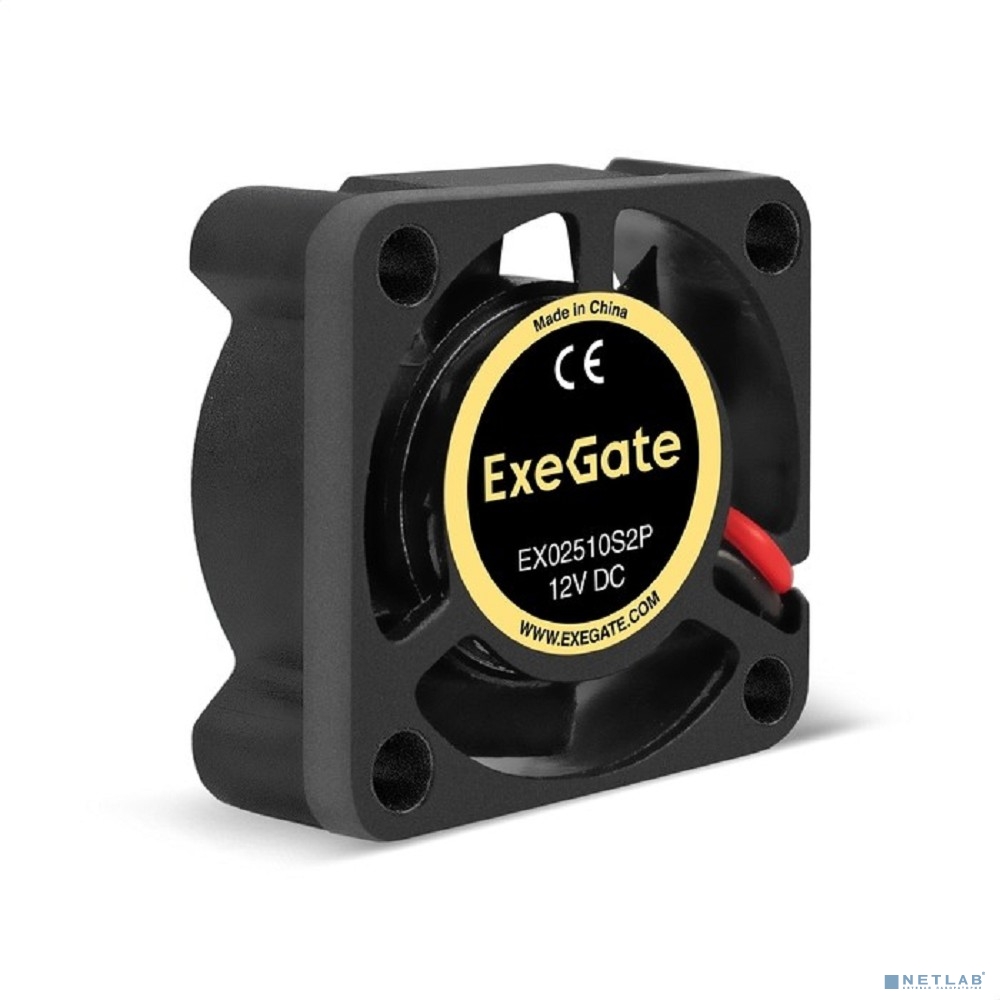 Exegate EX295212RUS Вентилятор 12В DC ExeGate EX02510S2P (25x25x10 мм, Sleeve bearing (подшипник скольжения), 2pin, 10000RPM, 22dBA)