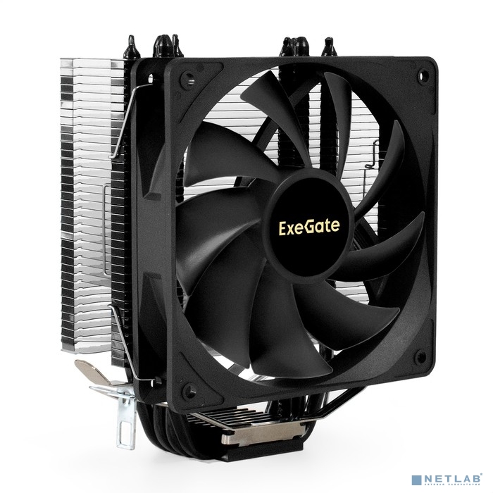 Exegate EX295004RUS Кулер ExeGate Dark Magic EE400XL-PWM (Al+Cu, черное покрытие, 4 тепл.трубки, LGA775/1150/1151/1155/1156/1200/1700/AM2/AM2+/AM3/AM3+/AM4/AM5/FM1/FM2/754/939/940, TDP 140W, Fan 120mm