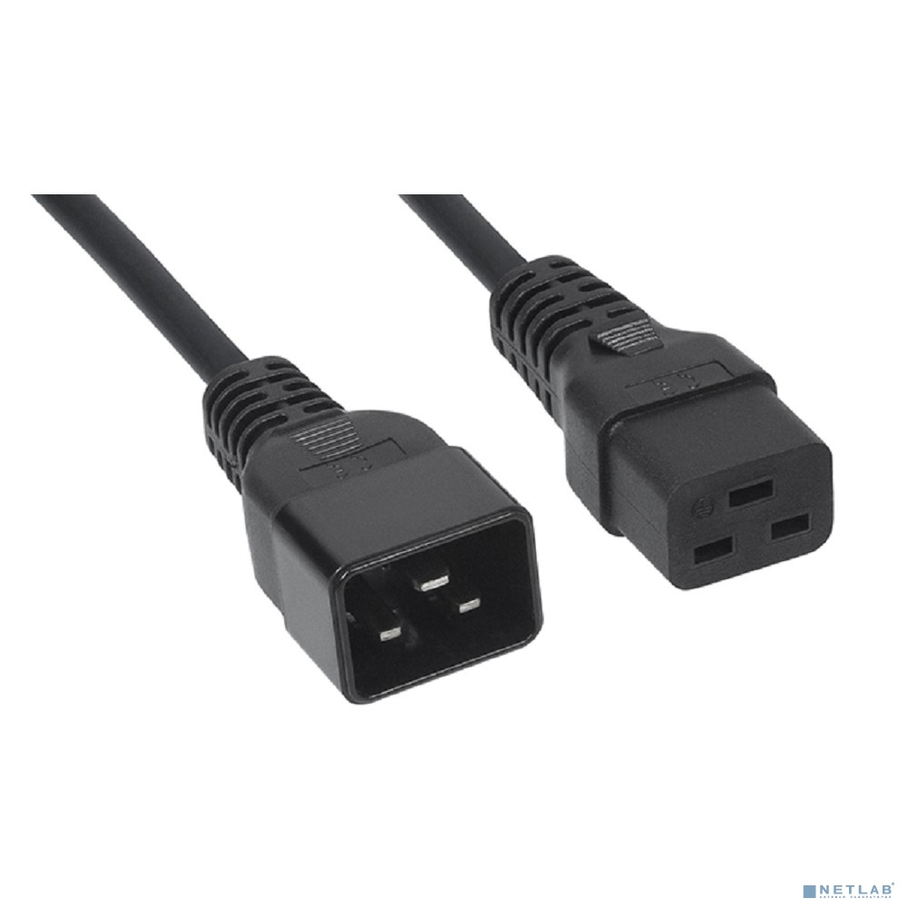 CABEUS PC-IEC19-IEC20-5M КАБЕЛЬ ПИТАНИЯ IEC 320 C19 - IEC 320 C20 (3X1.5), 16A, ПРЯМАЯ ВИЛКА, 5М